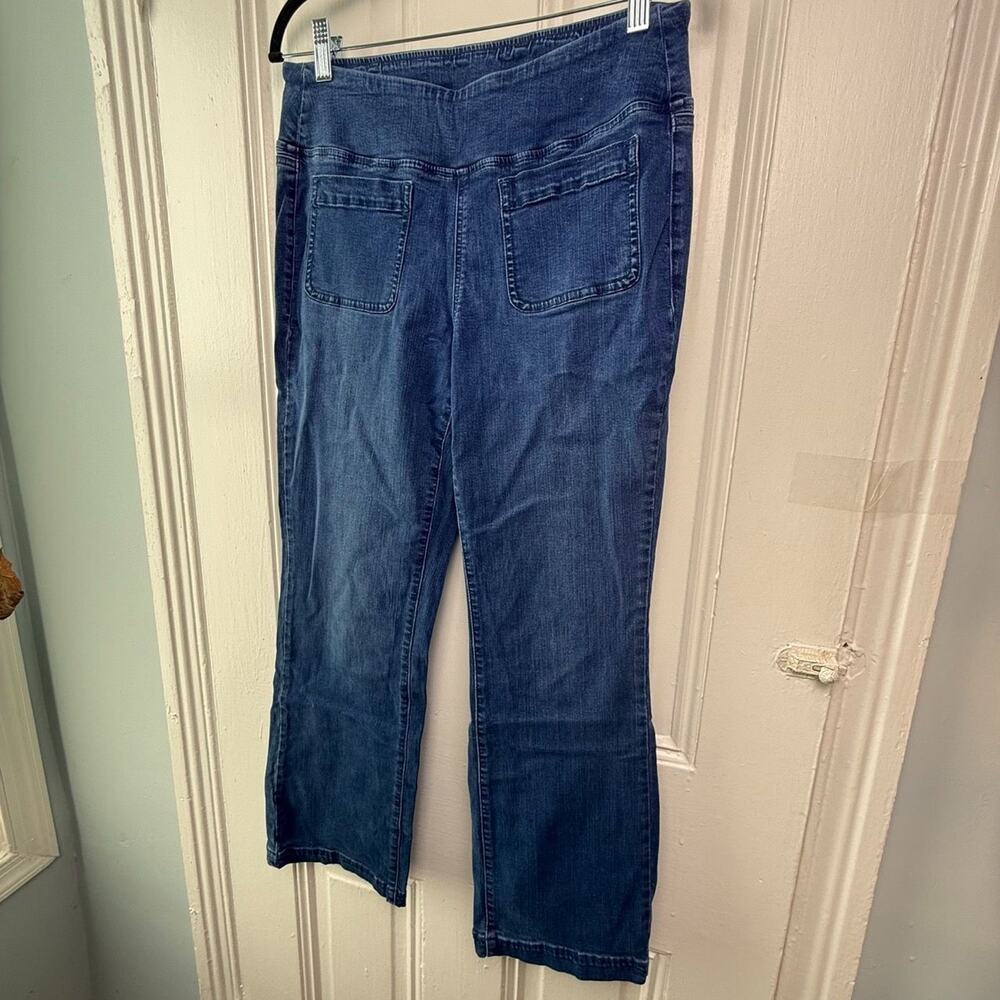 Belle by Kim Gravel TripleLuxe Denim Pocket Trouser Jeans Womens 10P NWOT